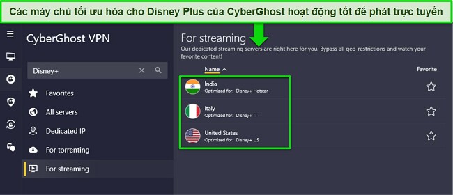 Hướng dẫn xem Disney Plus với VPN CyberGhost và máy chủ được tối ưu hóa